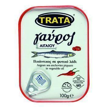 Trata - Anchovies Piquant (Gavros) - 100g