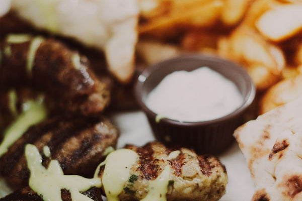 Souvlaki with pita and tzatziki