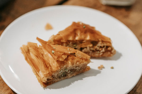 Baklava on a plate