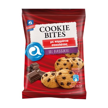 Allatini - Cookie Bites with Chocolate Chips - 70g
