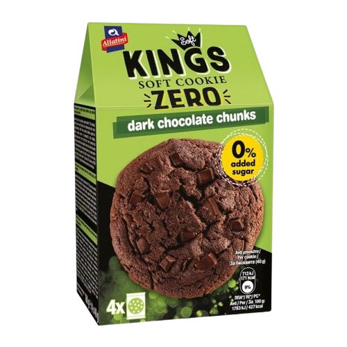 Allatini - Kings Soft Cookie - No Added Sugar w/ Dark Chocolate Chunks - 160g