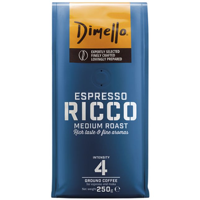 Dimello - Espresso Coffee Ricco (Ground) - 250g