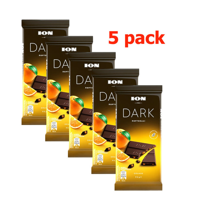Ion - Dark Chocolate with Orange - 5 x 90g