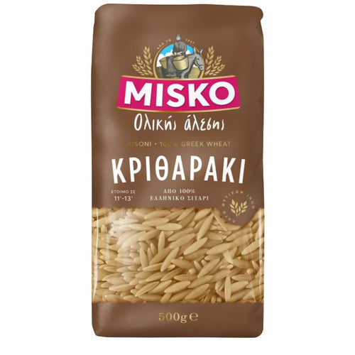 Misko - Orzo Medium Whole Wheat (Kritharaki Metrio Olikis Alesis) - 500g
