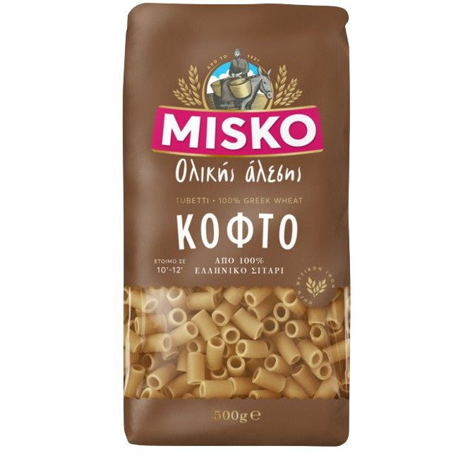 Misko - Tubetti Pasta Whole Wheat (Kofto Olikis Alesis) - 500g