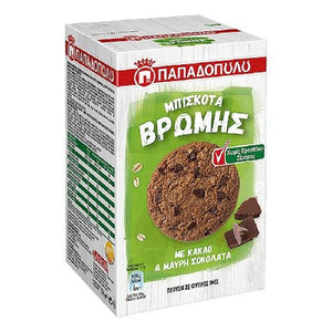 Papadopoulou - Oat Biscuits w/ cocoa & dark Chocolate (No Added Sugar) - 155g