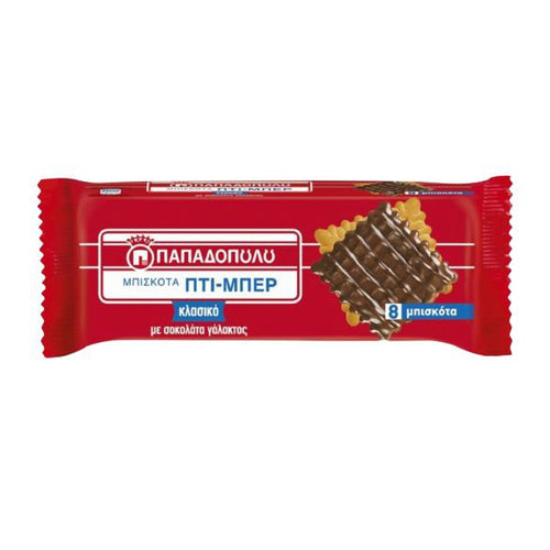 Papadopoulou - Petit Beurre coated w/ Milk Chocolate - 8st/89g