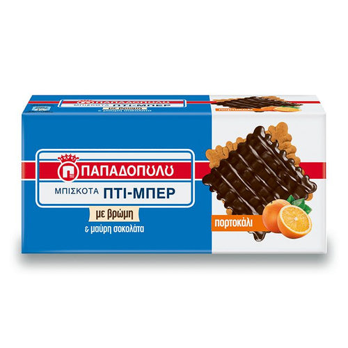 Papadopoulou - Petit-Beurre with oats & orange, coated with dark chocolate - 200g