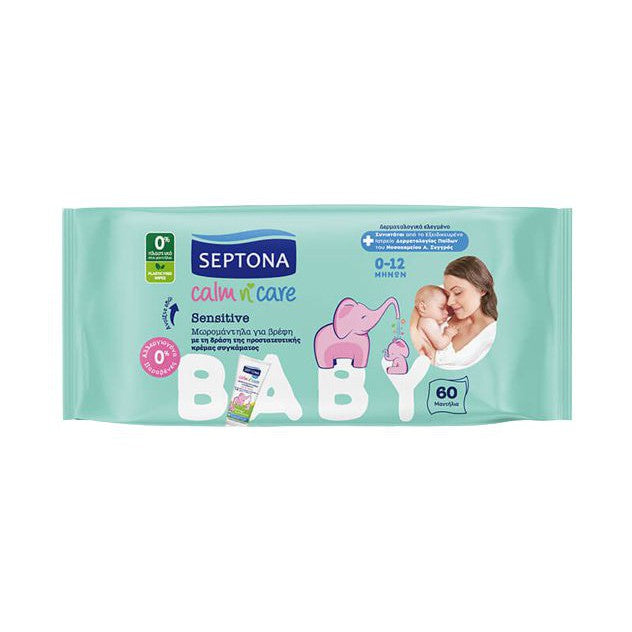Septona - Baby Wipes Calm n' Care Sensitive - 60 sheets (Set of 3)