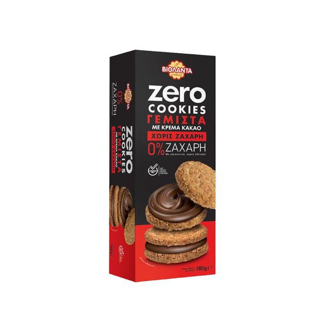 Violanta - Zero Cookies 0% Filled w/ Chocolate Cream - 180g