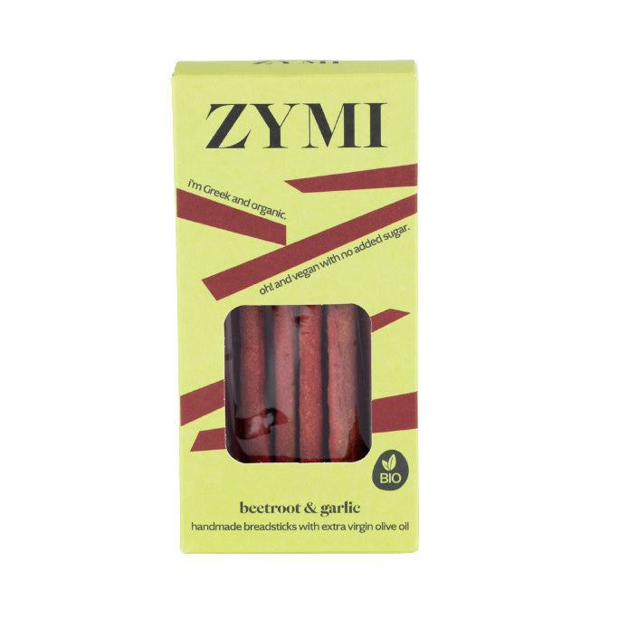Zymi - Bio Handmade Breadsticks with Betroot and Garlic - 140g