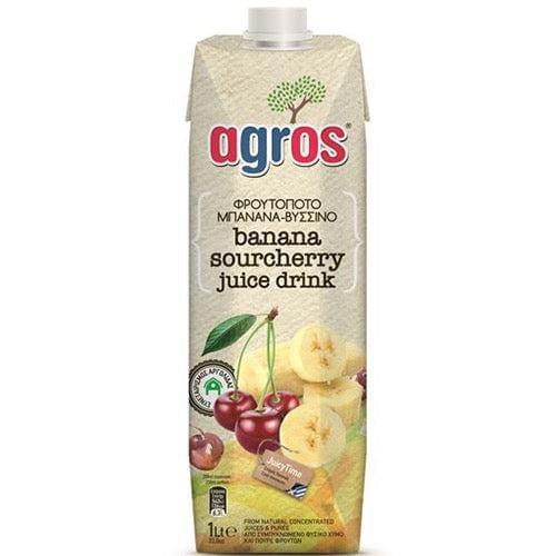 Agros - 100% Bananen-Sauerkirsch-Saft 1lt