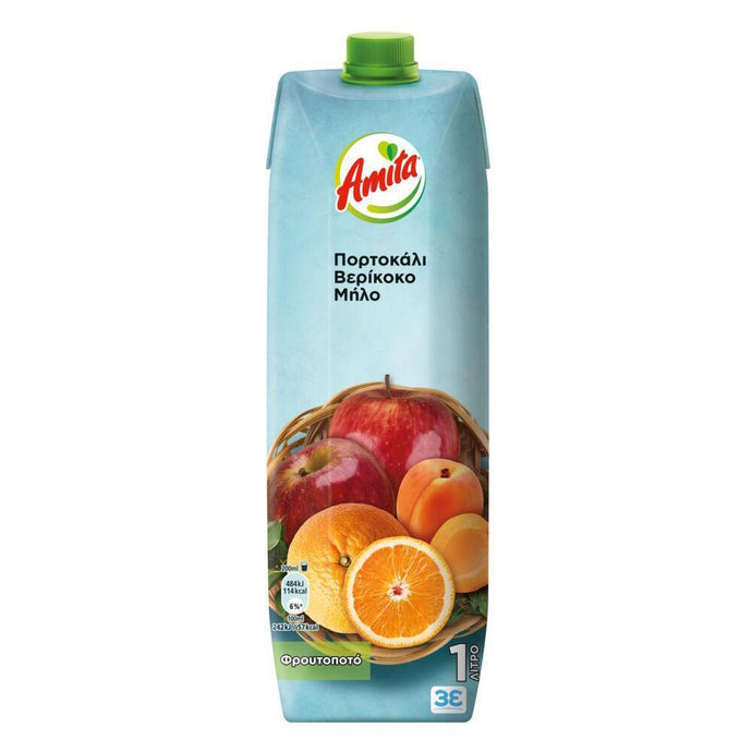 Amita - Orange, Apple, Apricot Juice - 1L