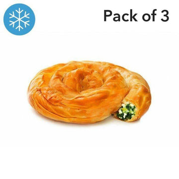 Giannioti - Small Spinach & Cheese Pies (Strifti) - 3 x 220g Pack