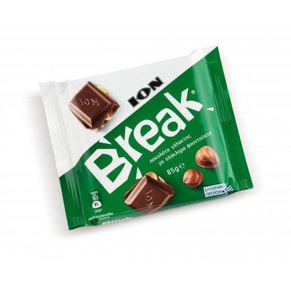 Ion - Break | Milk Chocolate with Whole Hazelnuts - 85g