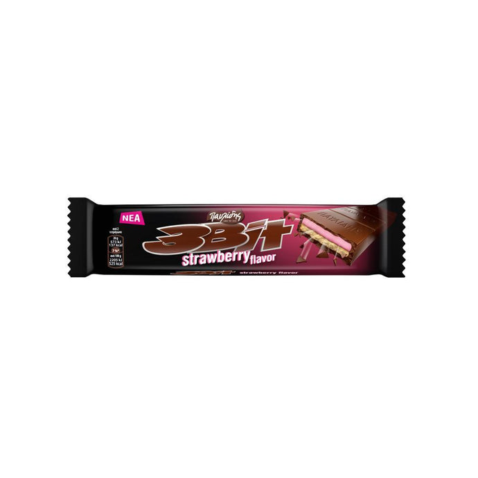 Pavlidis - 3bit Chocolate Bar with Strawberry - 65g