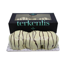 Charger l&#39;image dans la galerie, Terkenlis - Greek Tsoureki with Chestnut Cream Filling and White Chocolate coating - 700g
